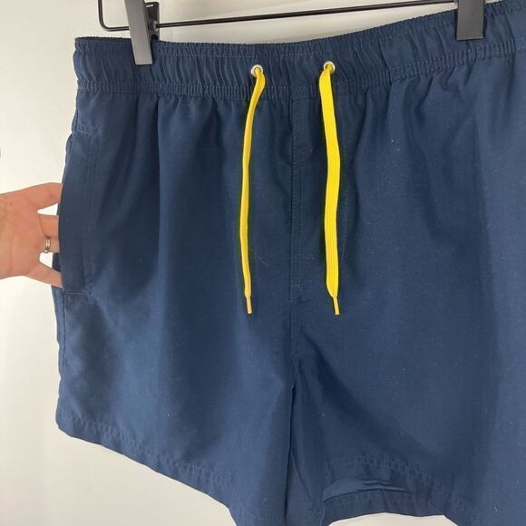 The Idle Man Navy Blue Bathing Suit Swim Shorts M NWOT - Picture 2 of 6